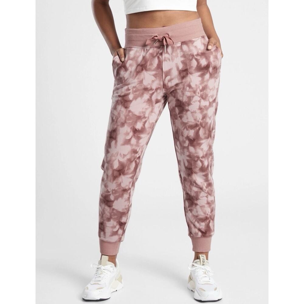 Athleta Balance Printed Jogger‎ Casual Sweat Pants Hearth Rose Pink Women's SP